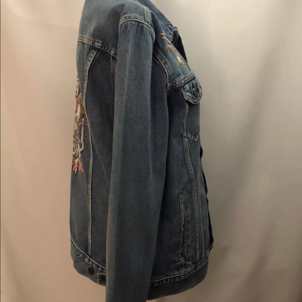 Levi's Blue Bomber Jacket with Dragon Embroidery - Picture 6 of 8